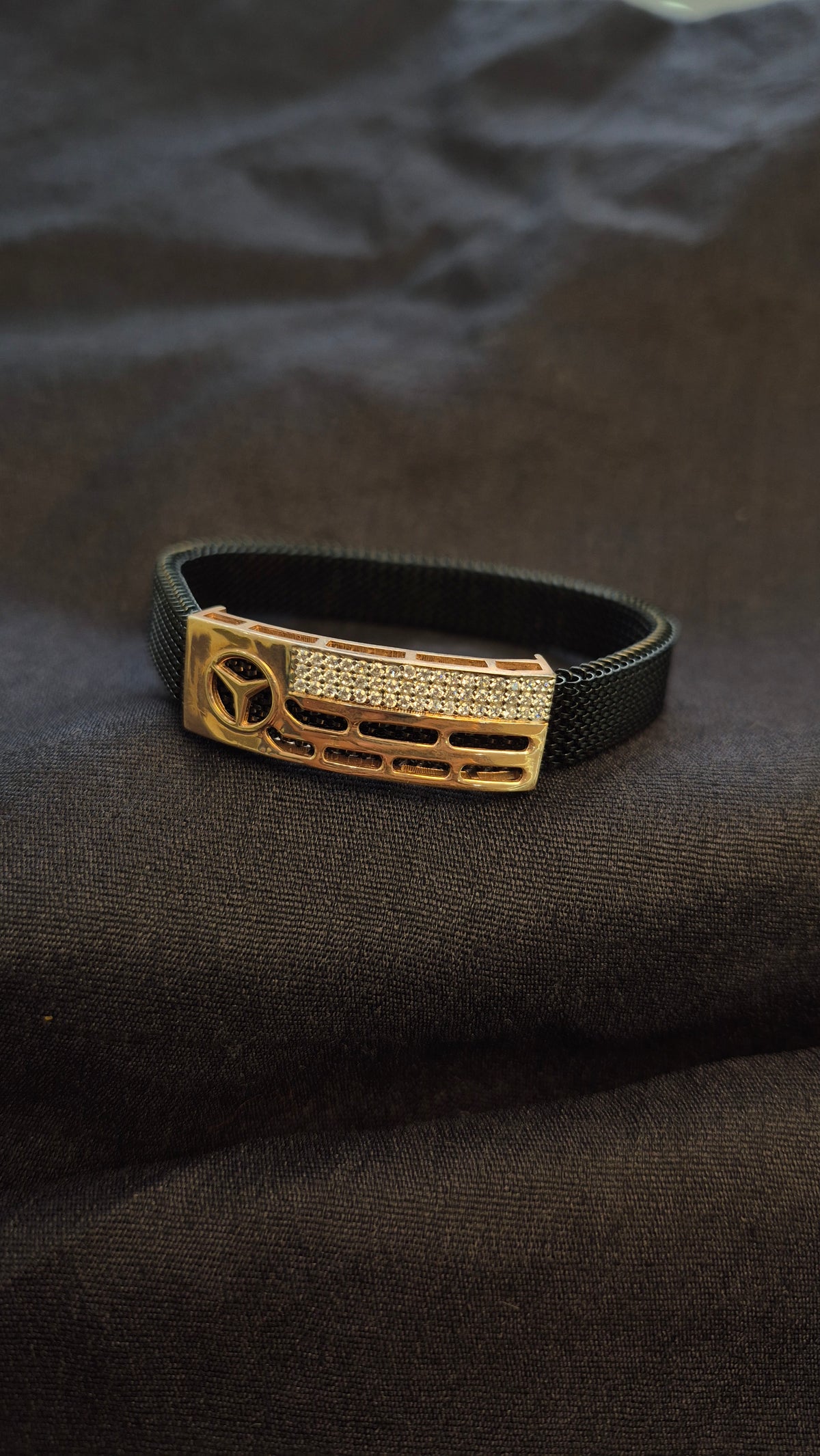 Stone Benz logo Mesh adjustable bracelets