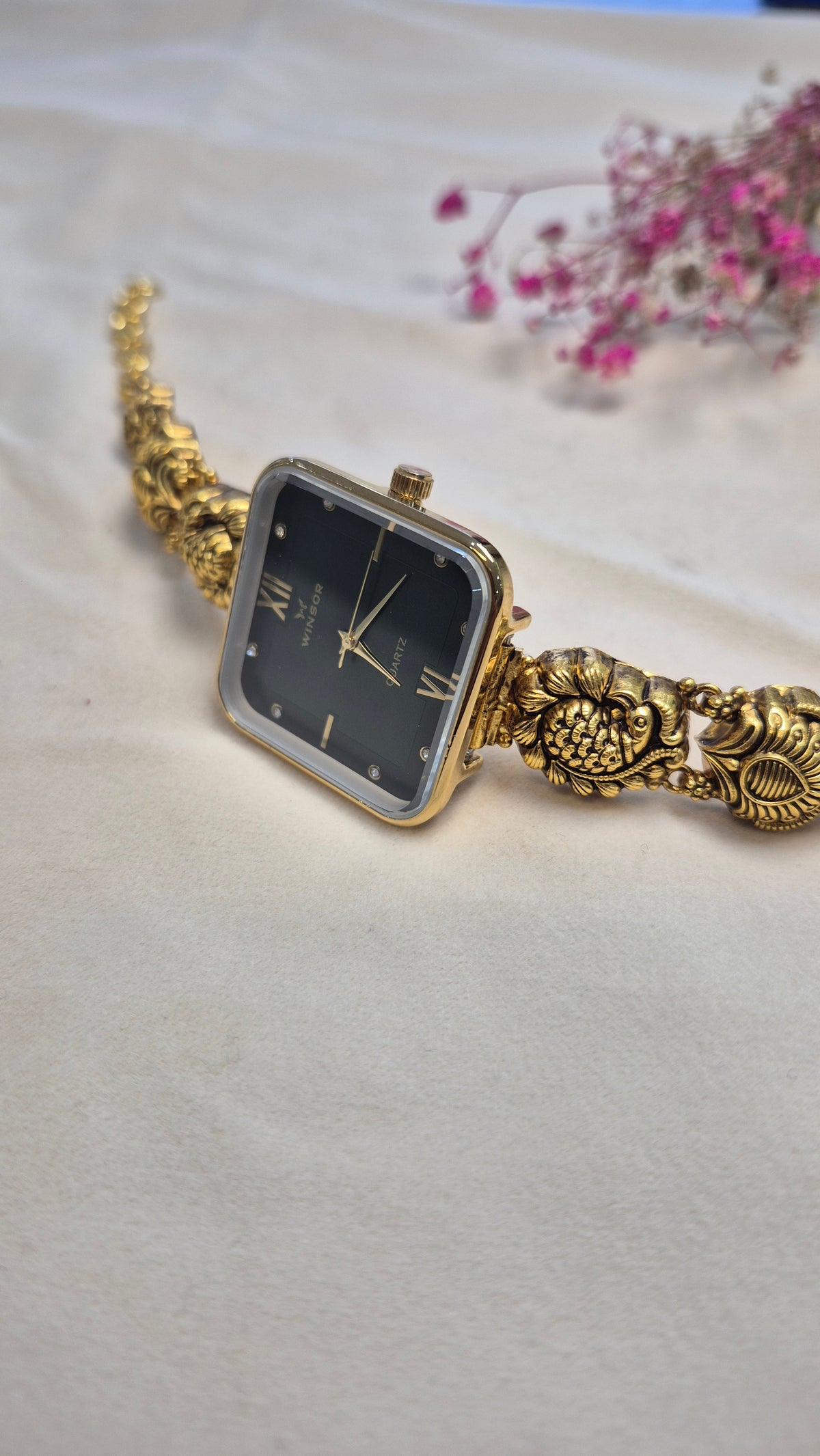 Antique square green dial