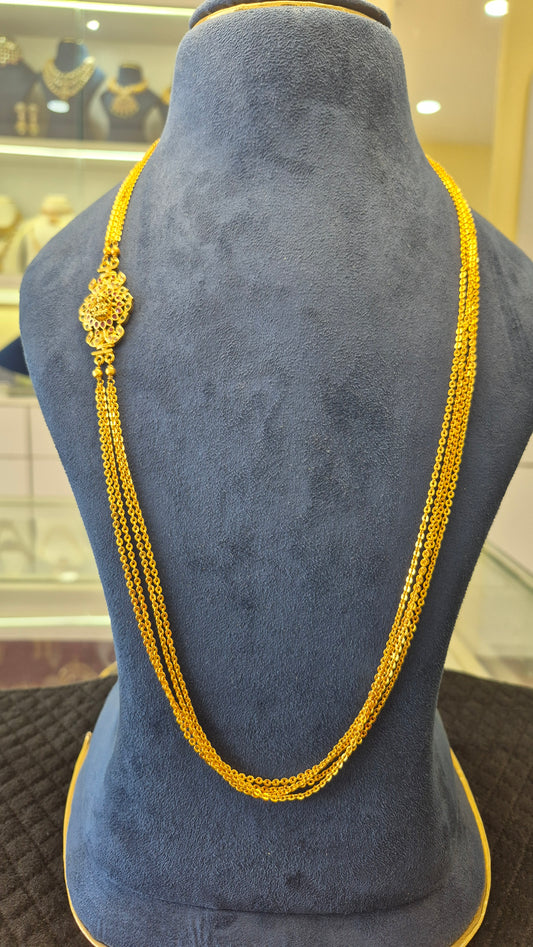 Antique lakshmi tri colour chandraharam