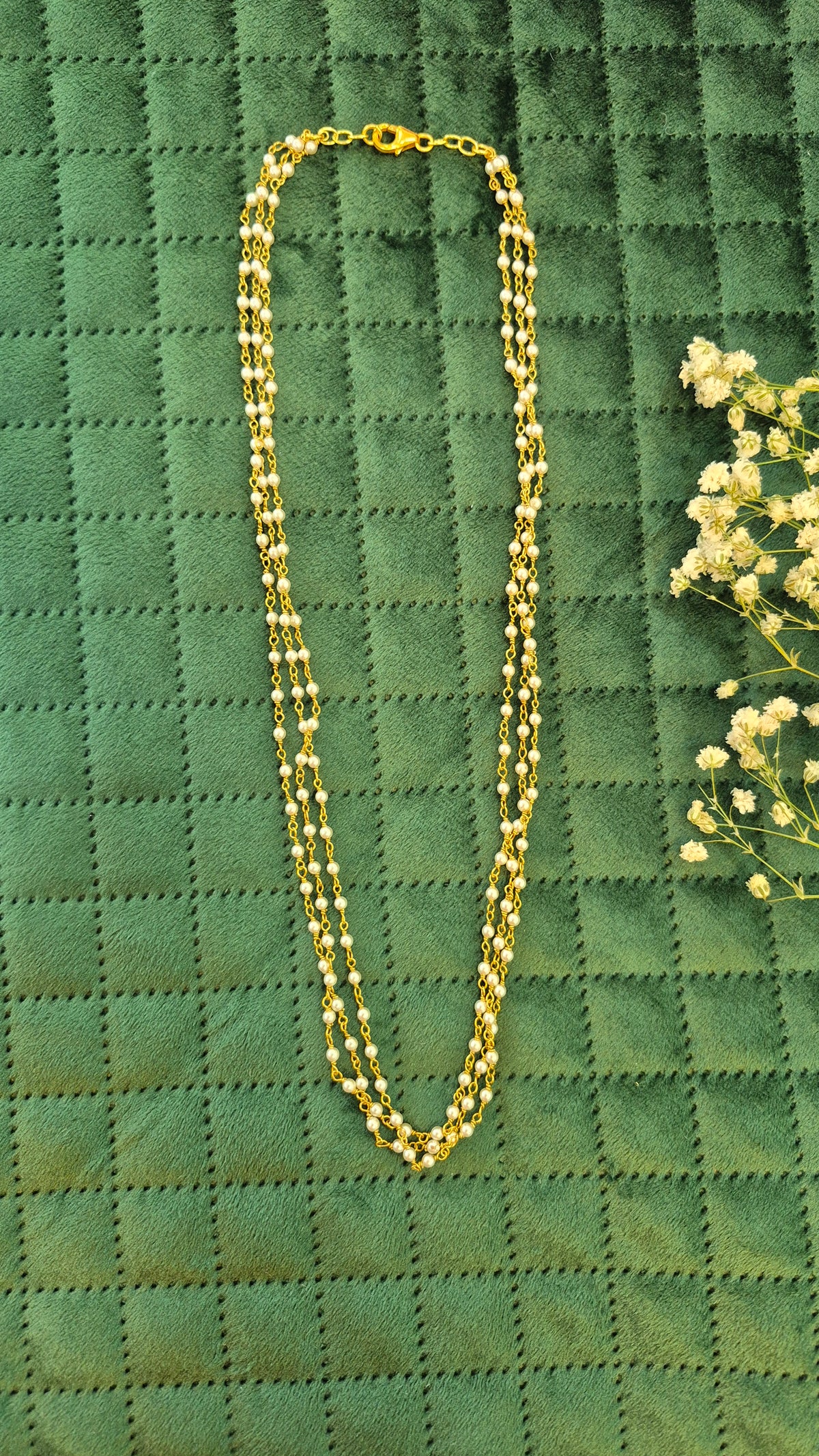 Pearls 3 layer chain