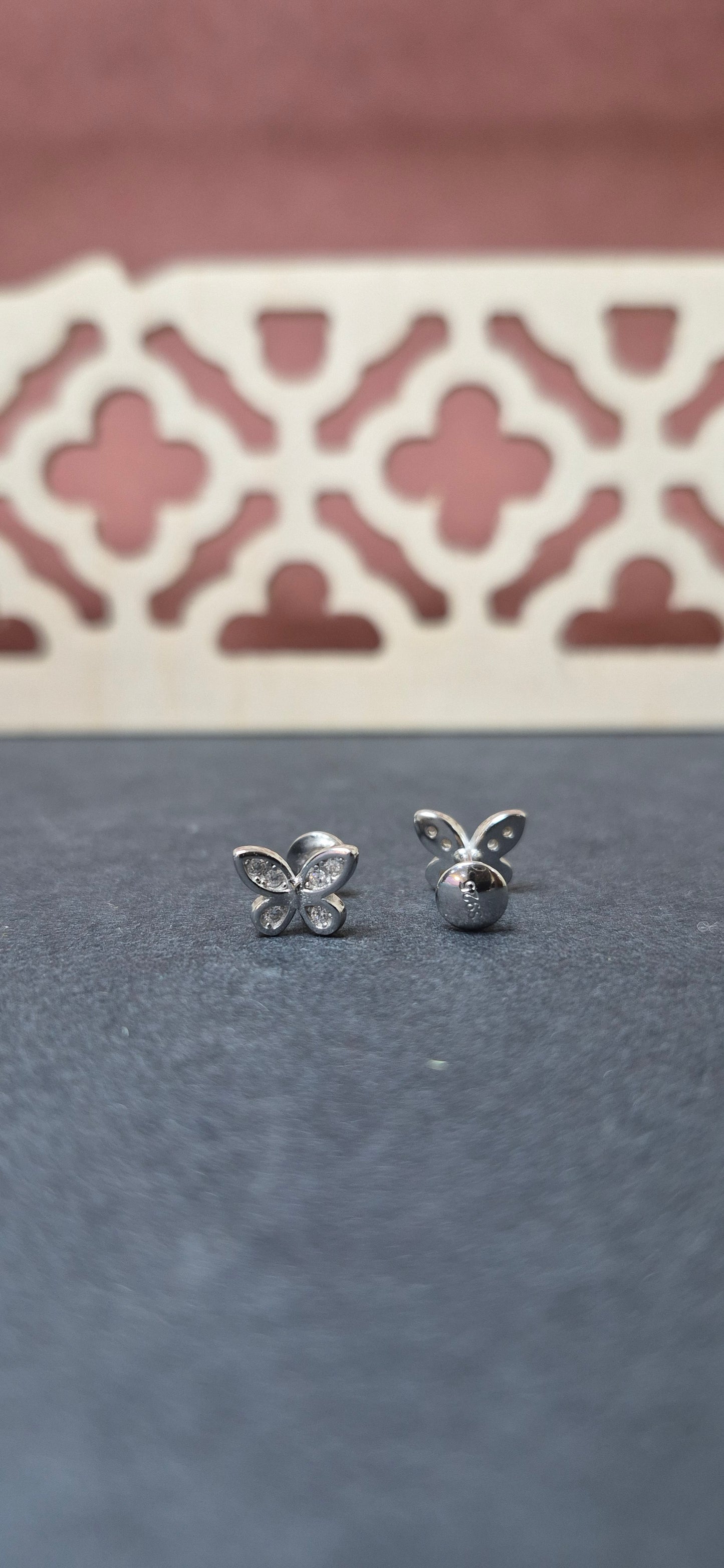 Cz Butterfly stud