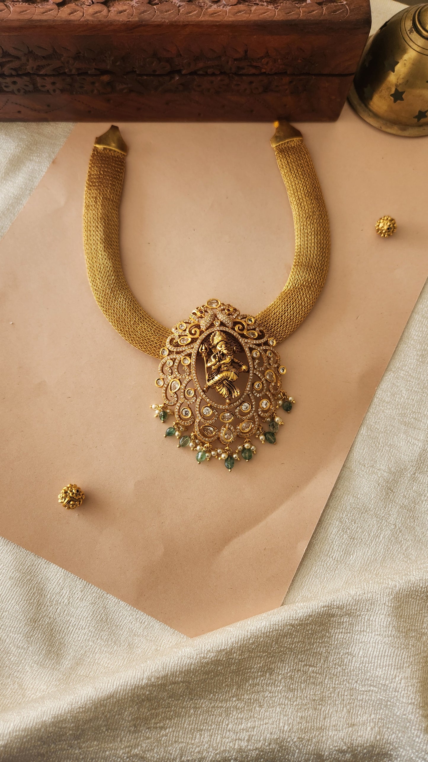 Mesh Ganesha Necklace