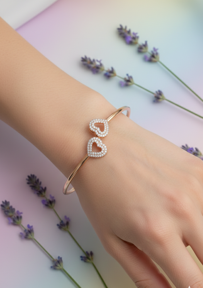 Rose Gold Heart Bracelet