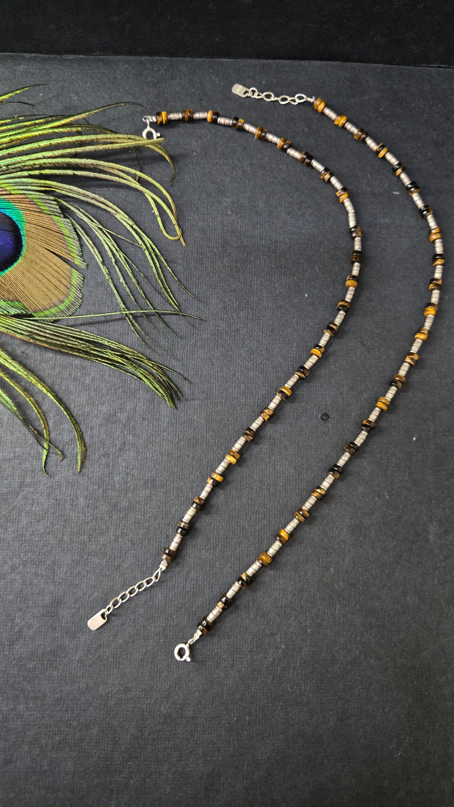 Tiger eye semi precious anklets