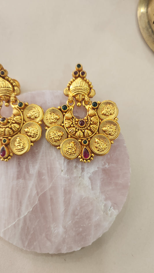 Kasu Chandbali Earrings