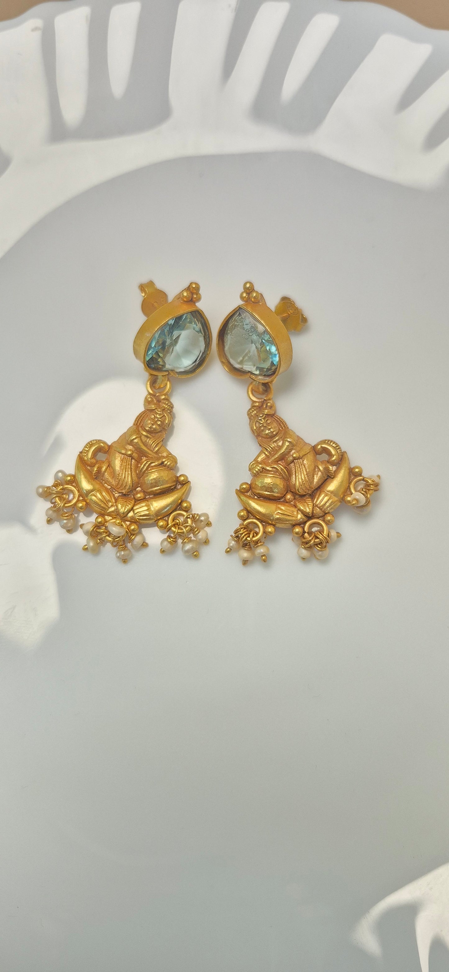 Krishna with semi precious stone