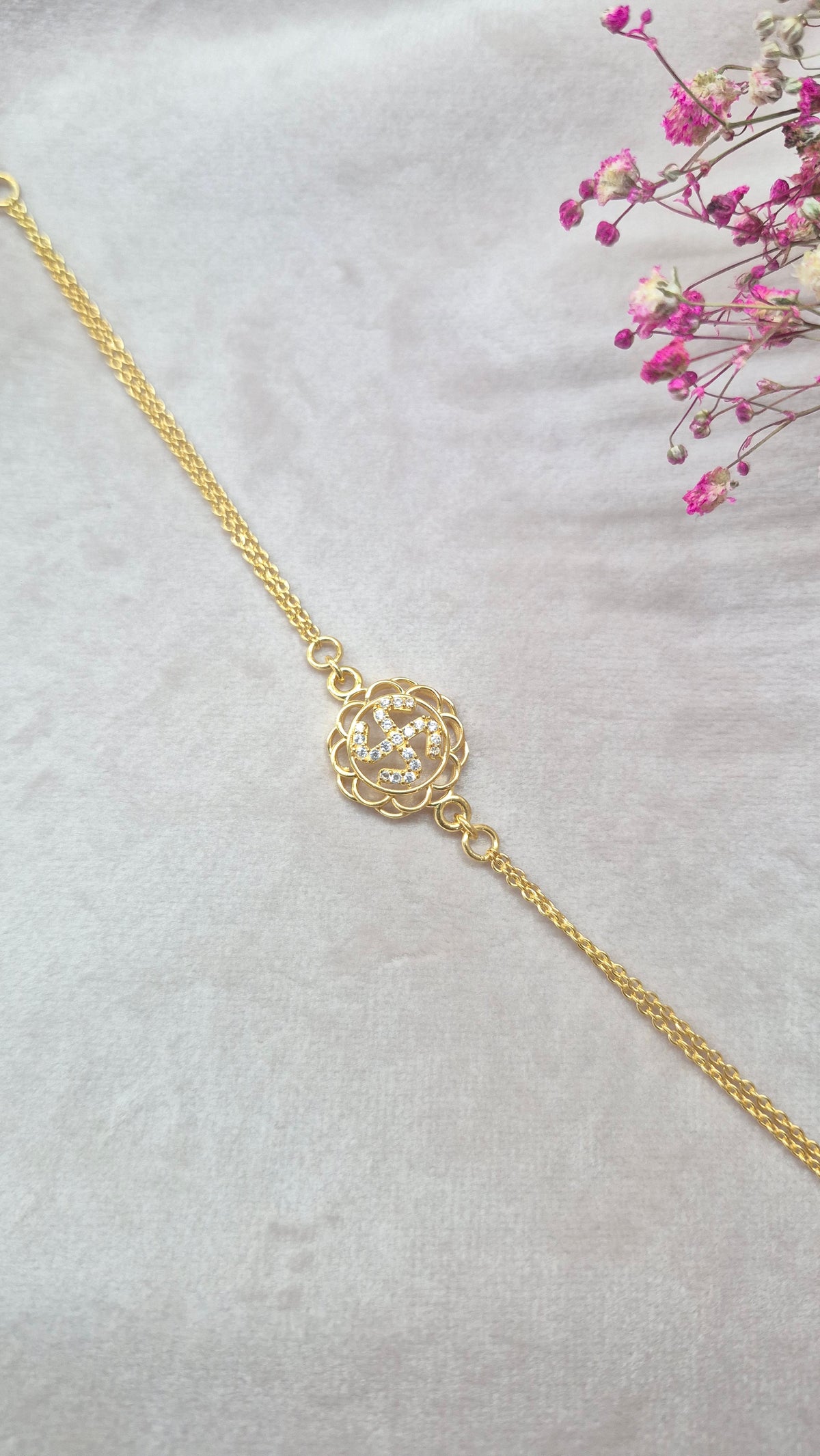 Minimal Swasthik bracelet