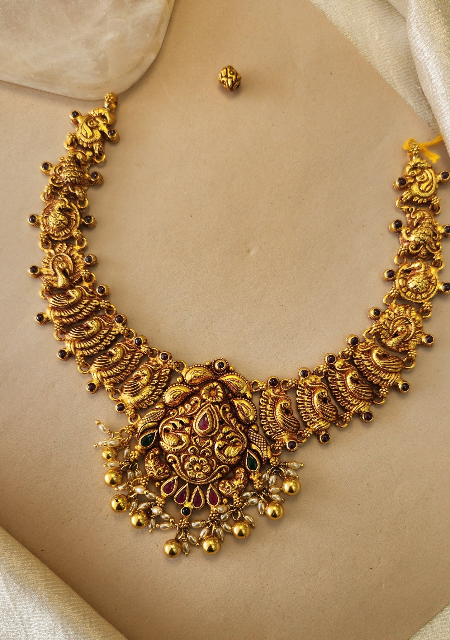 Nagas Necklace with peacock motif