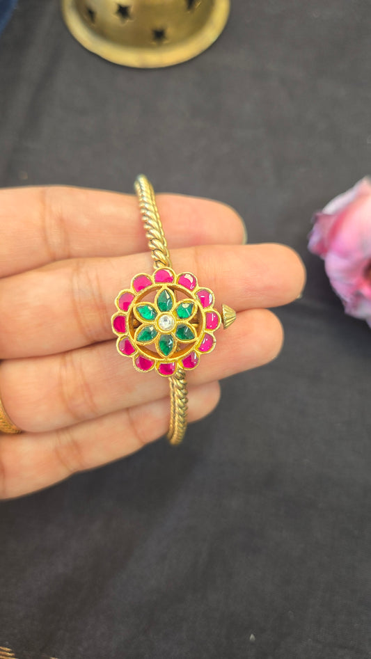 Contemporary Iham kundan bangle