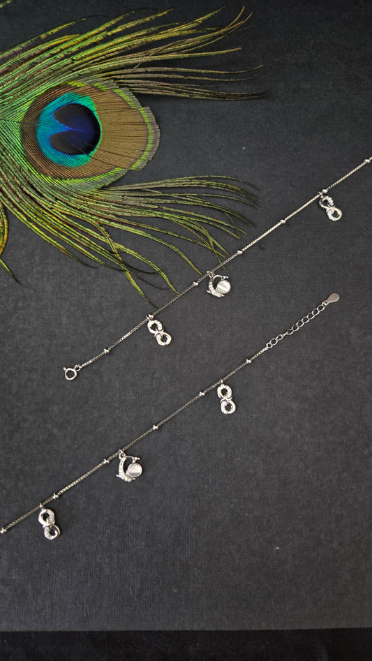 Mother of pearls Dolphin and Infinity anklets