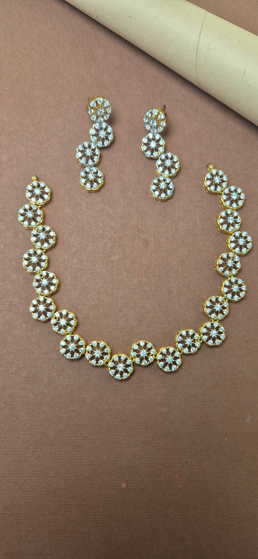 Zircon stone necklace