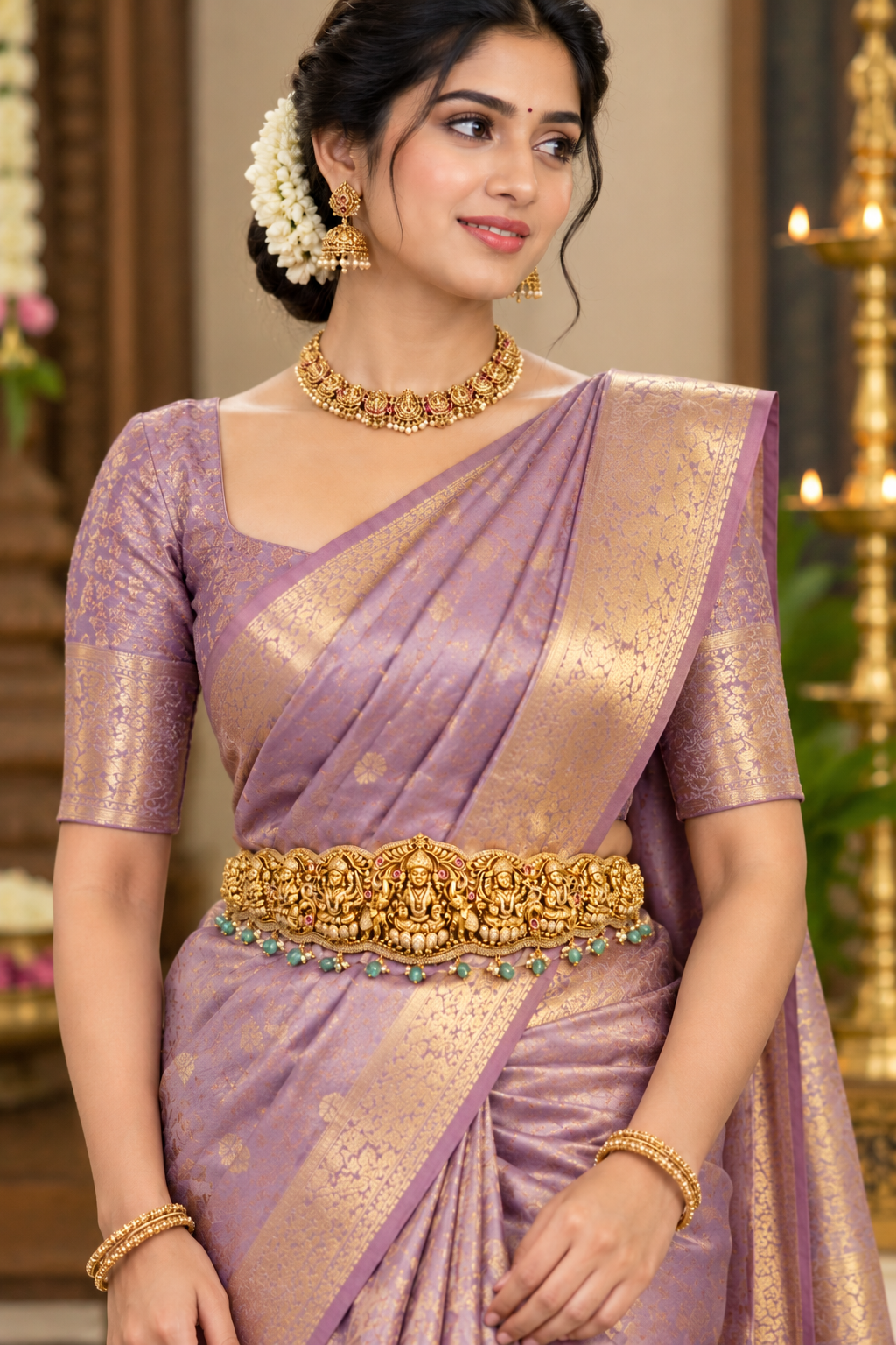 5D Ashta Lakshmi Hip Belt/vaddiyanam