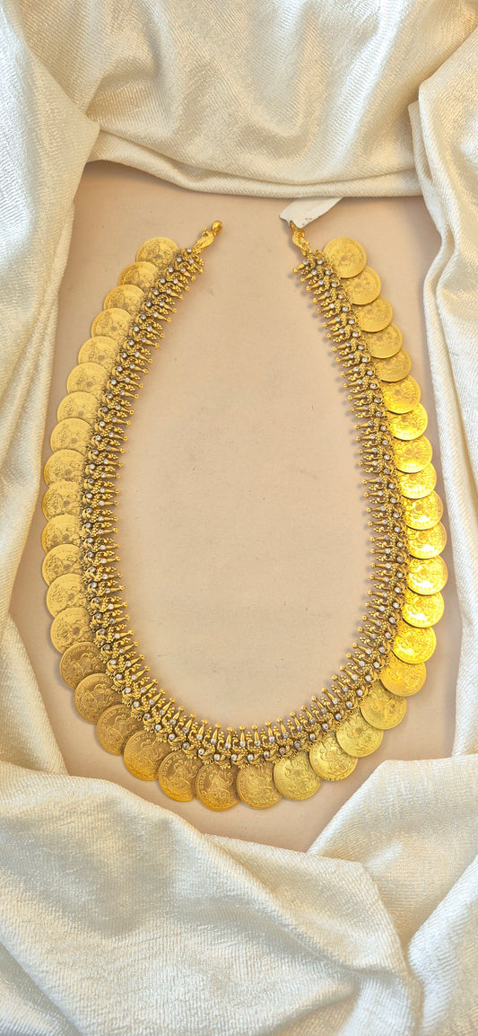 Kasu mala adorned with stones