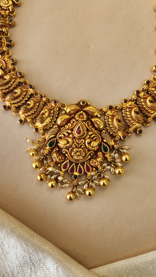 Nagas Necklace with peacock motif