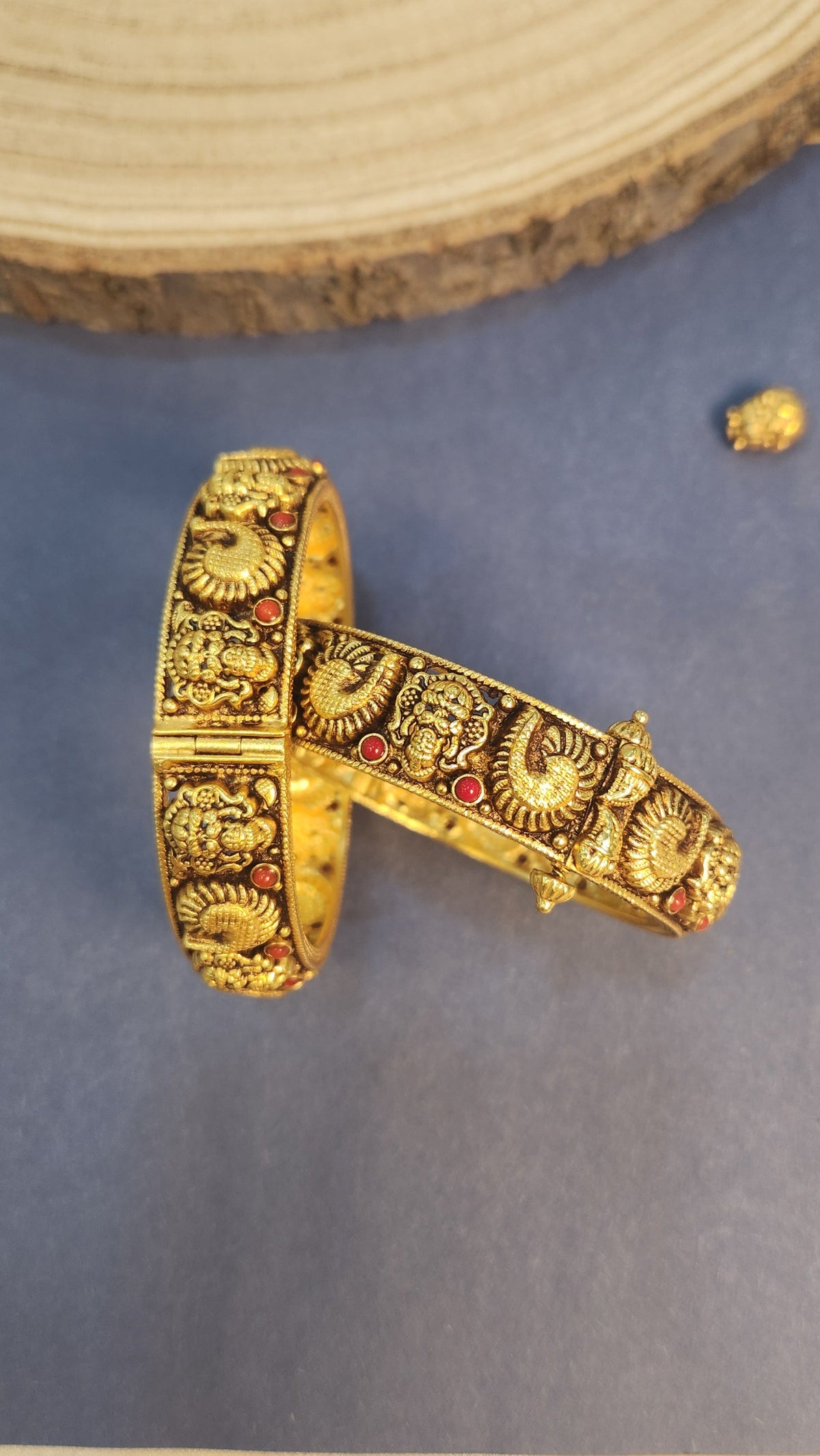 Coral Laxmi mango motif Antique Nagas Bangle
