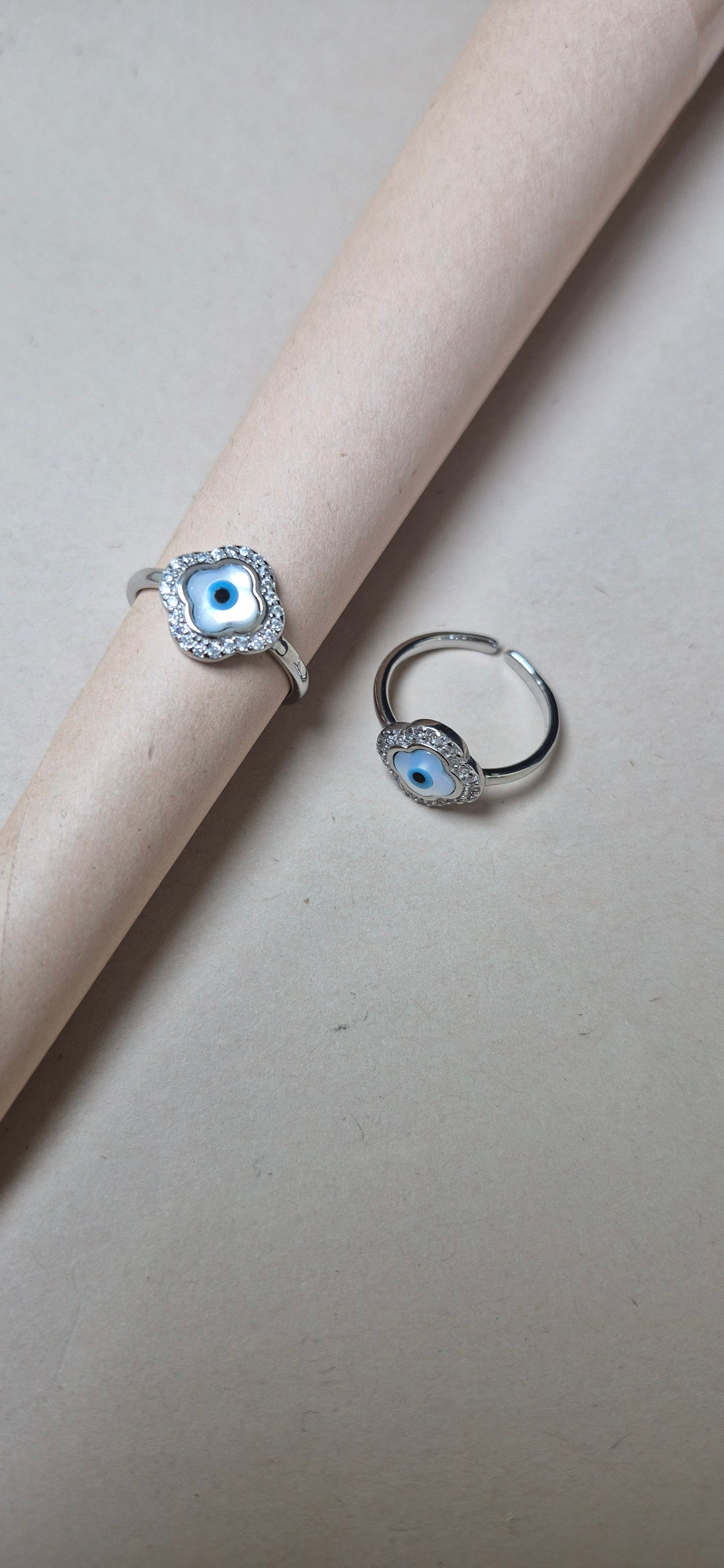 Evil eye toe ring