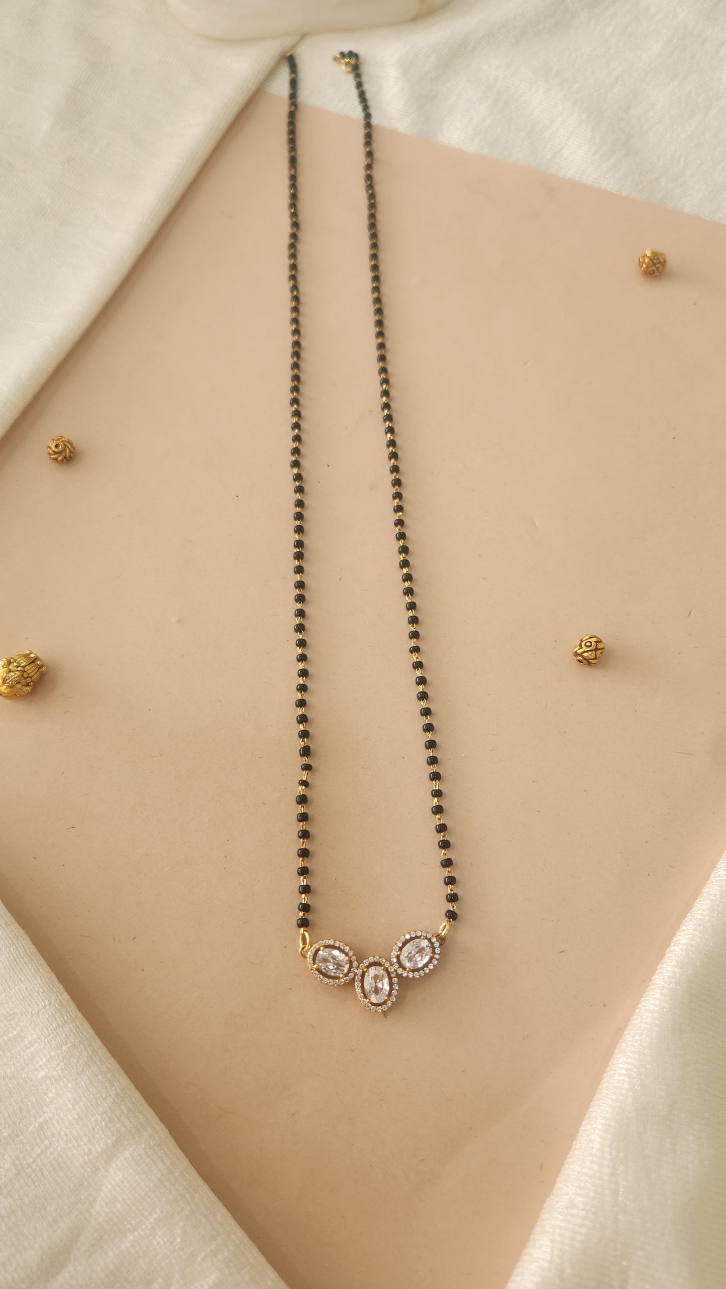 Mangalsutra chain with moissanite pendant