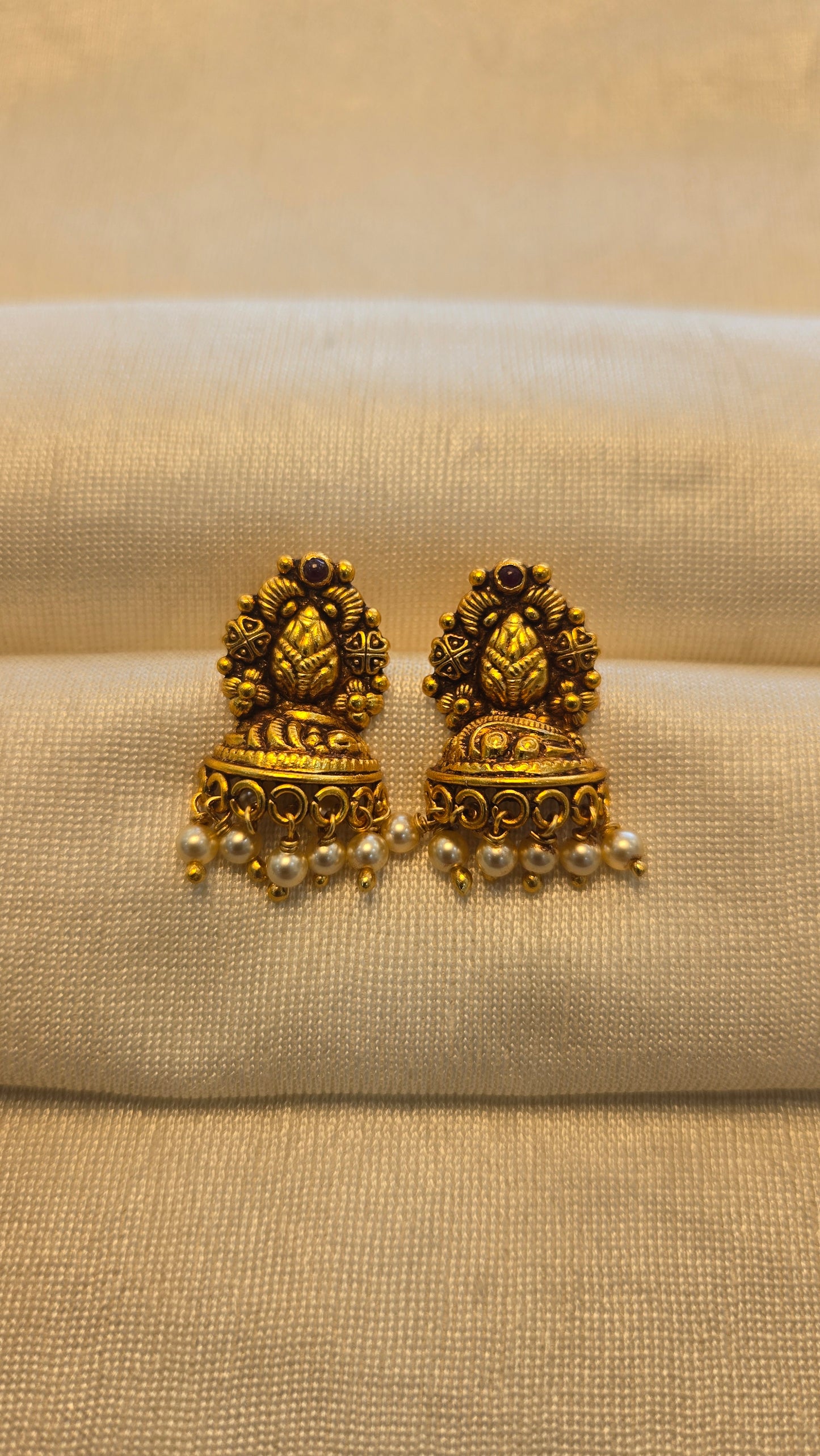 Half Jumkas with Pearl drops