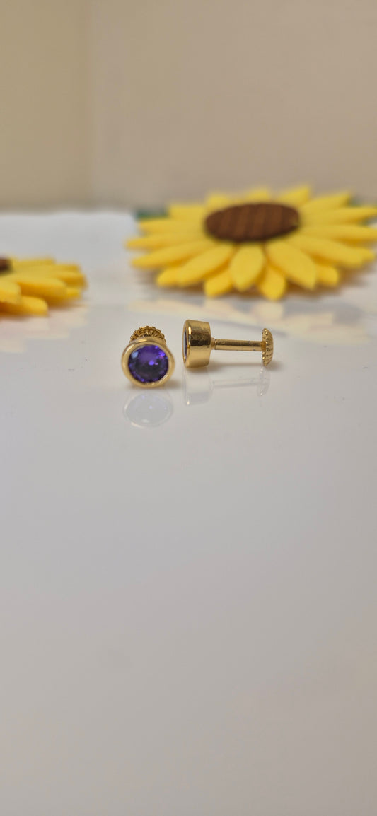 Purple stone stud