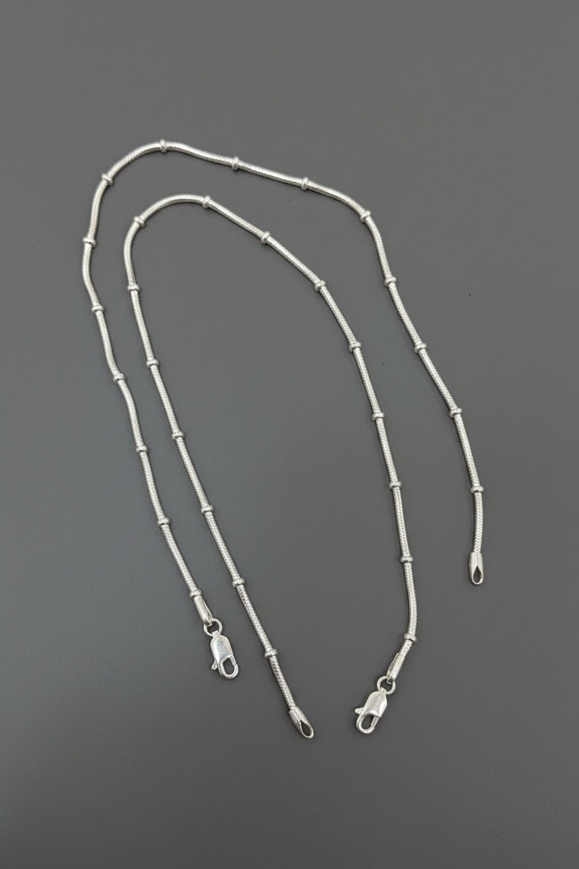 Snake chain with rings anklets 10.5inch