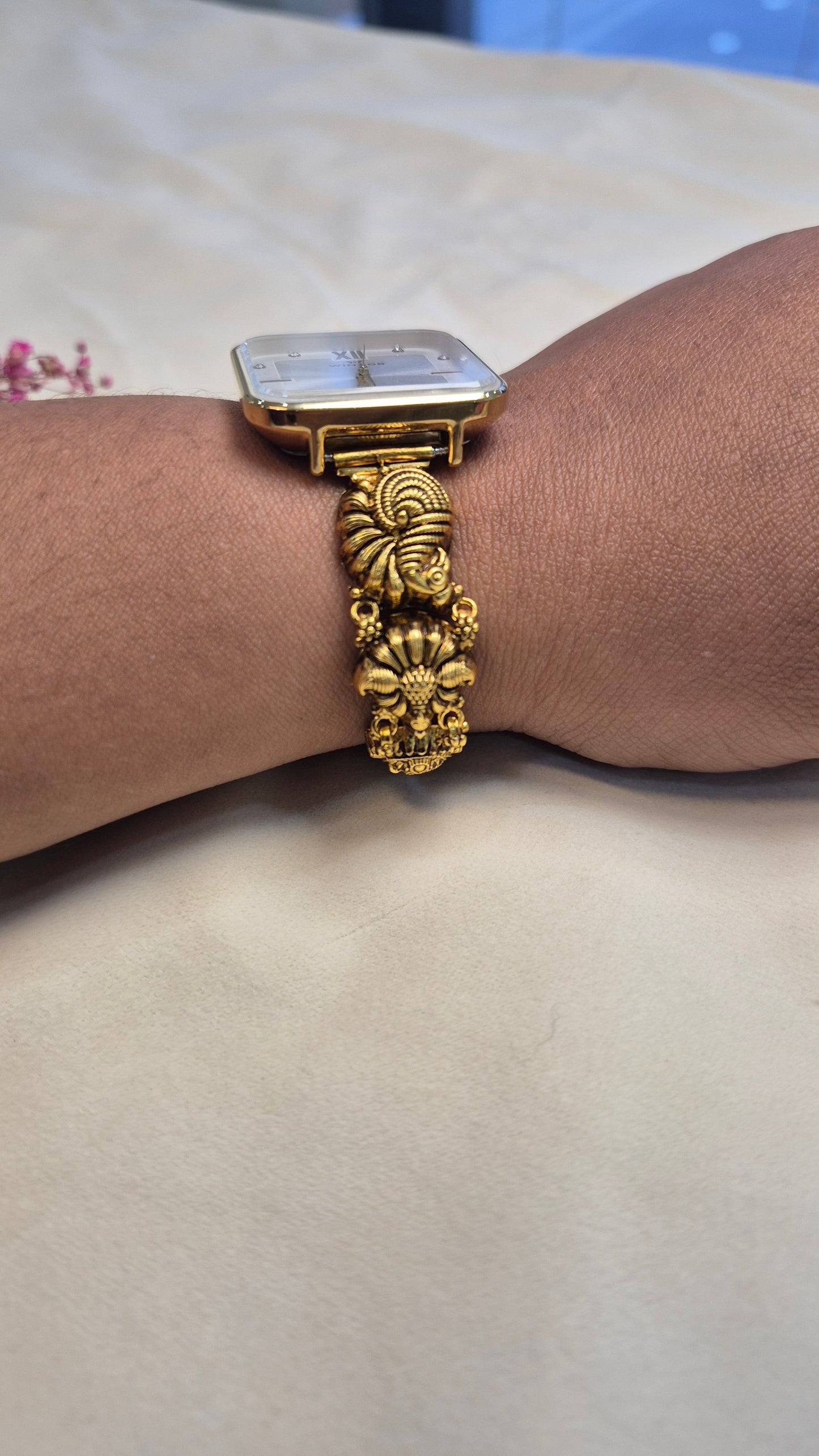 Antique square white dial