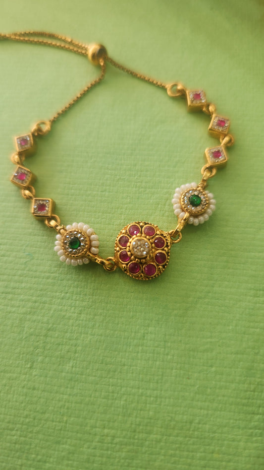 Adjustable Kundan Bracelet