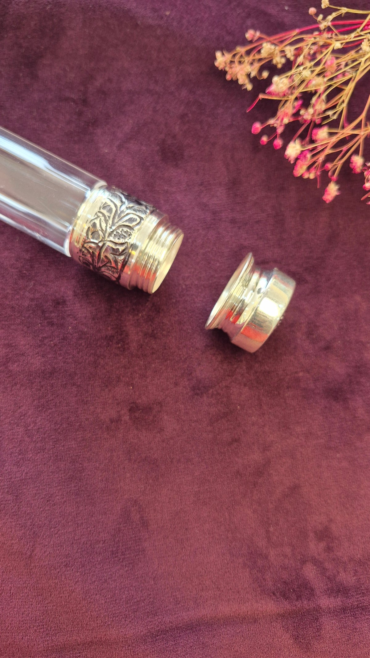 Agarbatti tube holder with acrylic enclosure