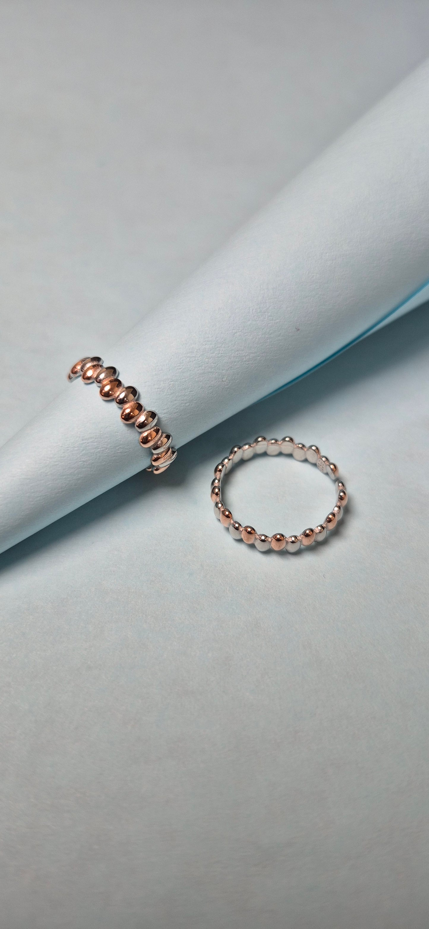 Zigzag dual tone toe ring