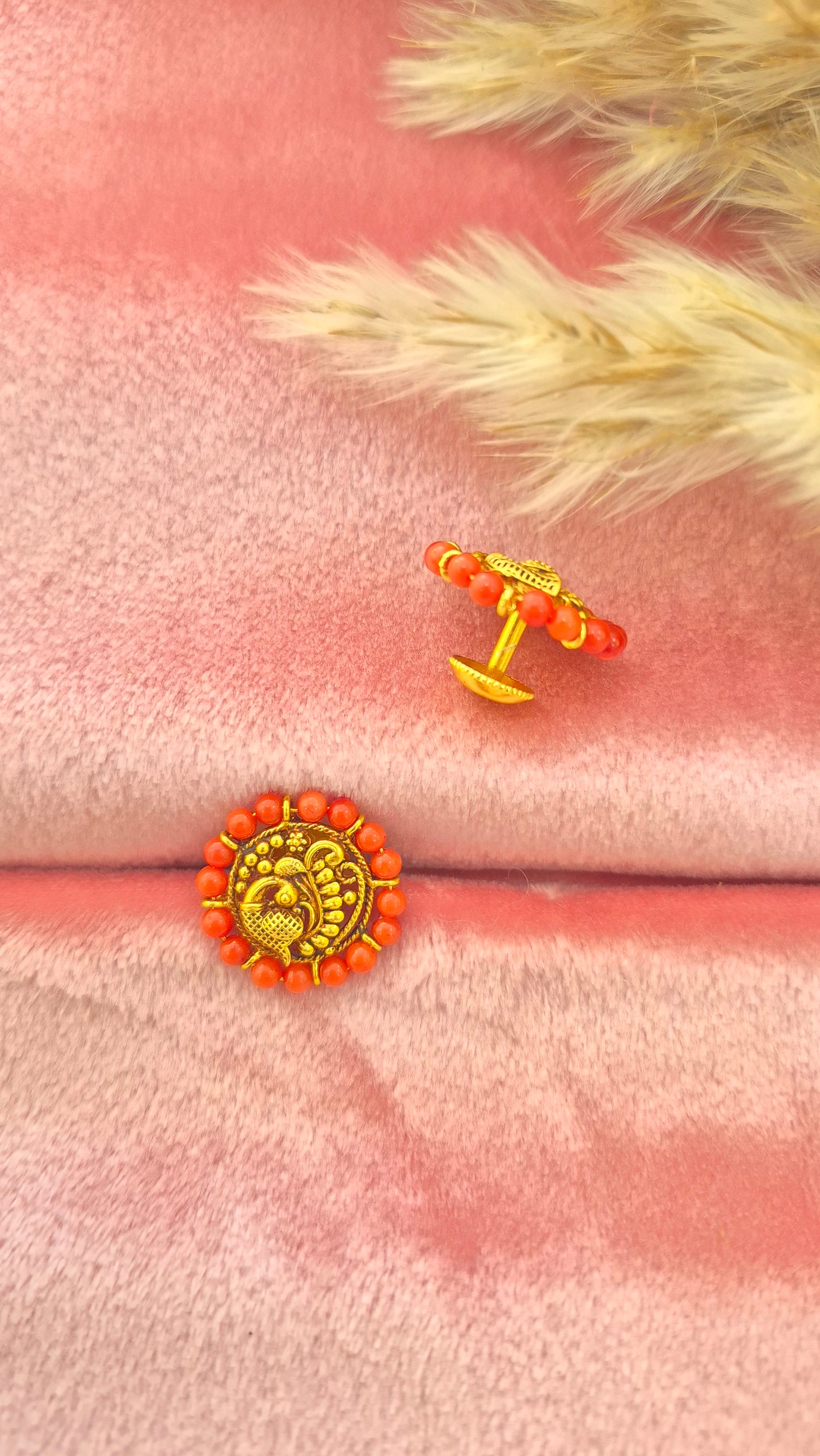 Coral Peacock Stud