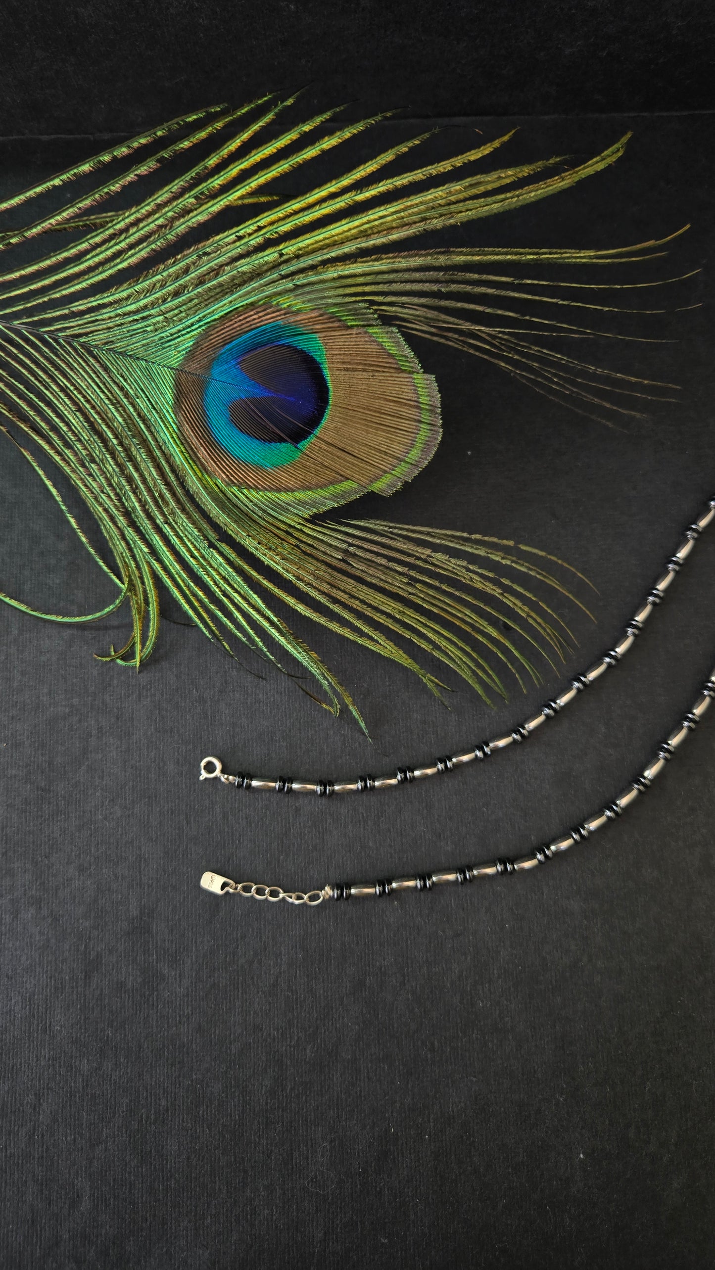 Black Magnetite anklets