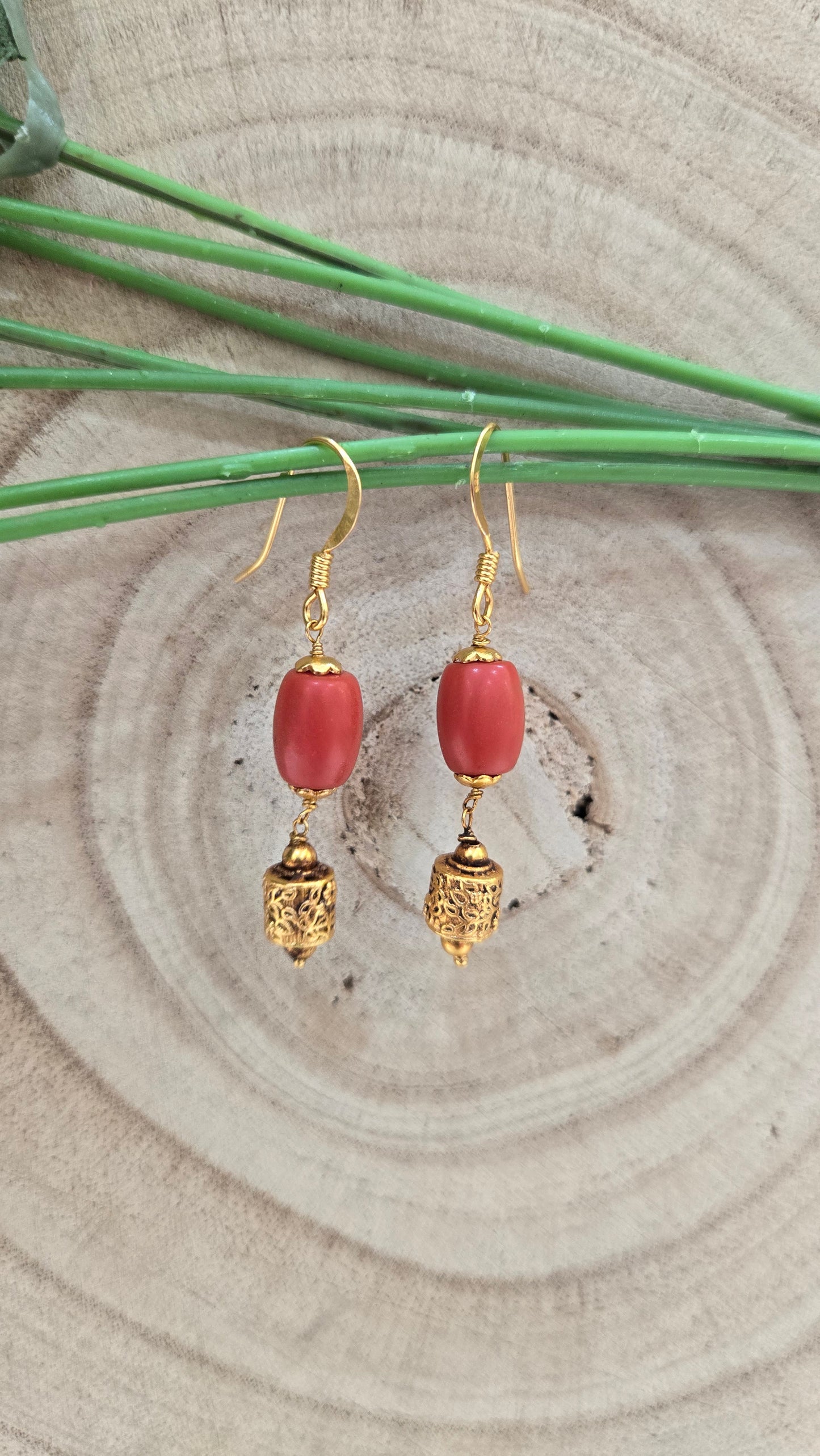 Coral hook drop jumka