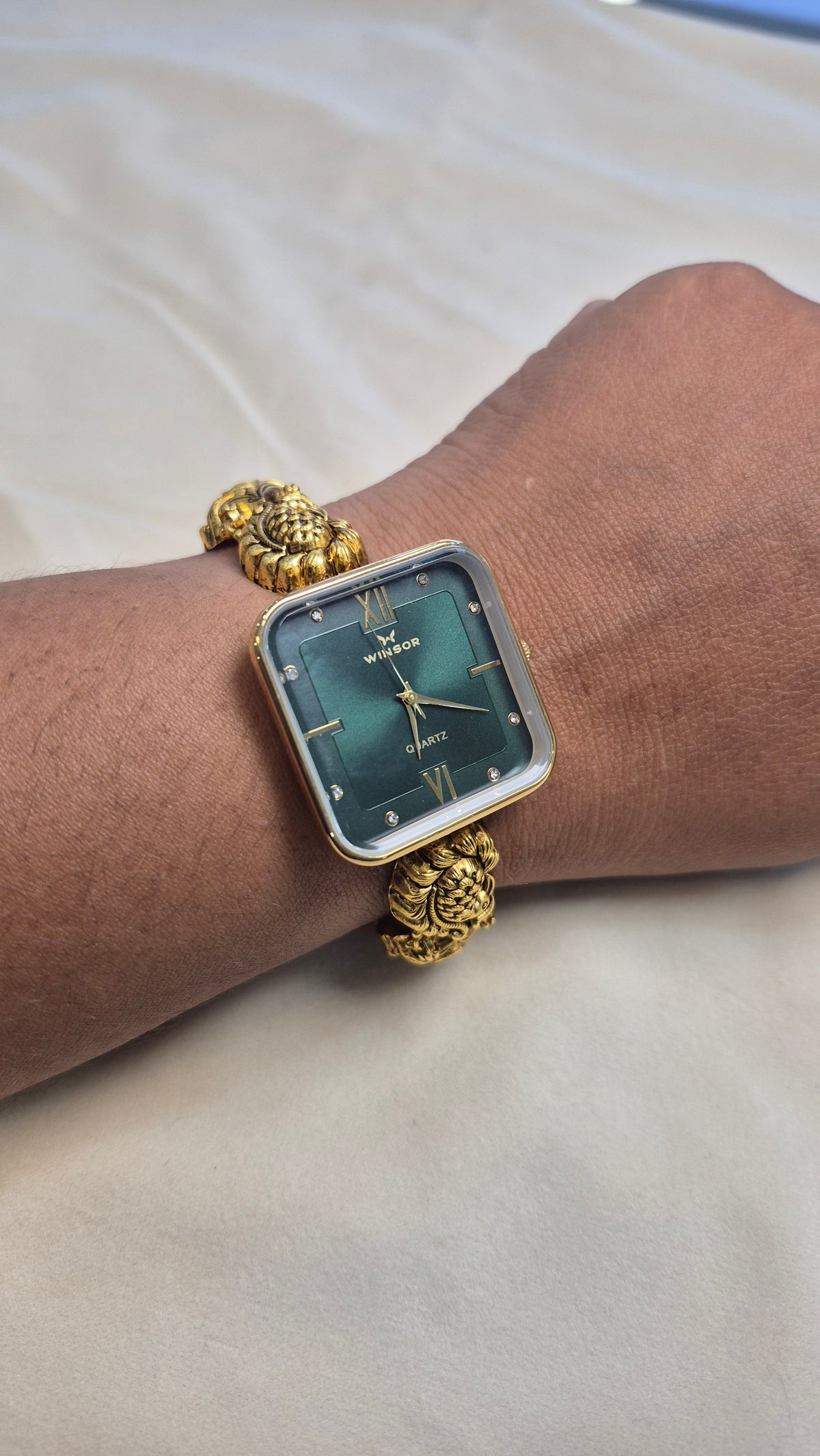 Antique square green dial