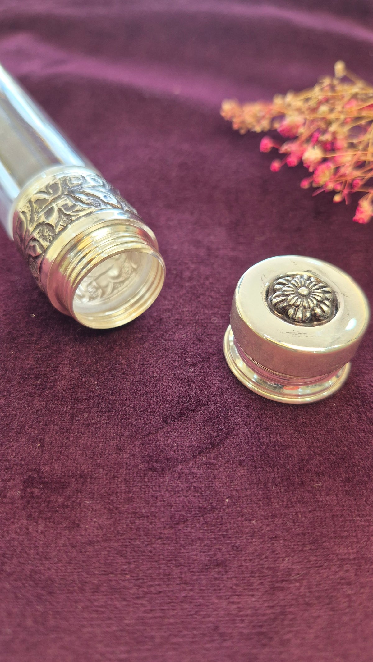 Agarbatti tube holder with acrylic enclosure