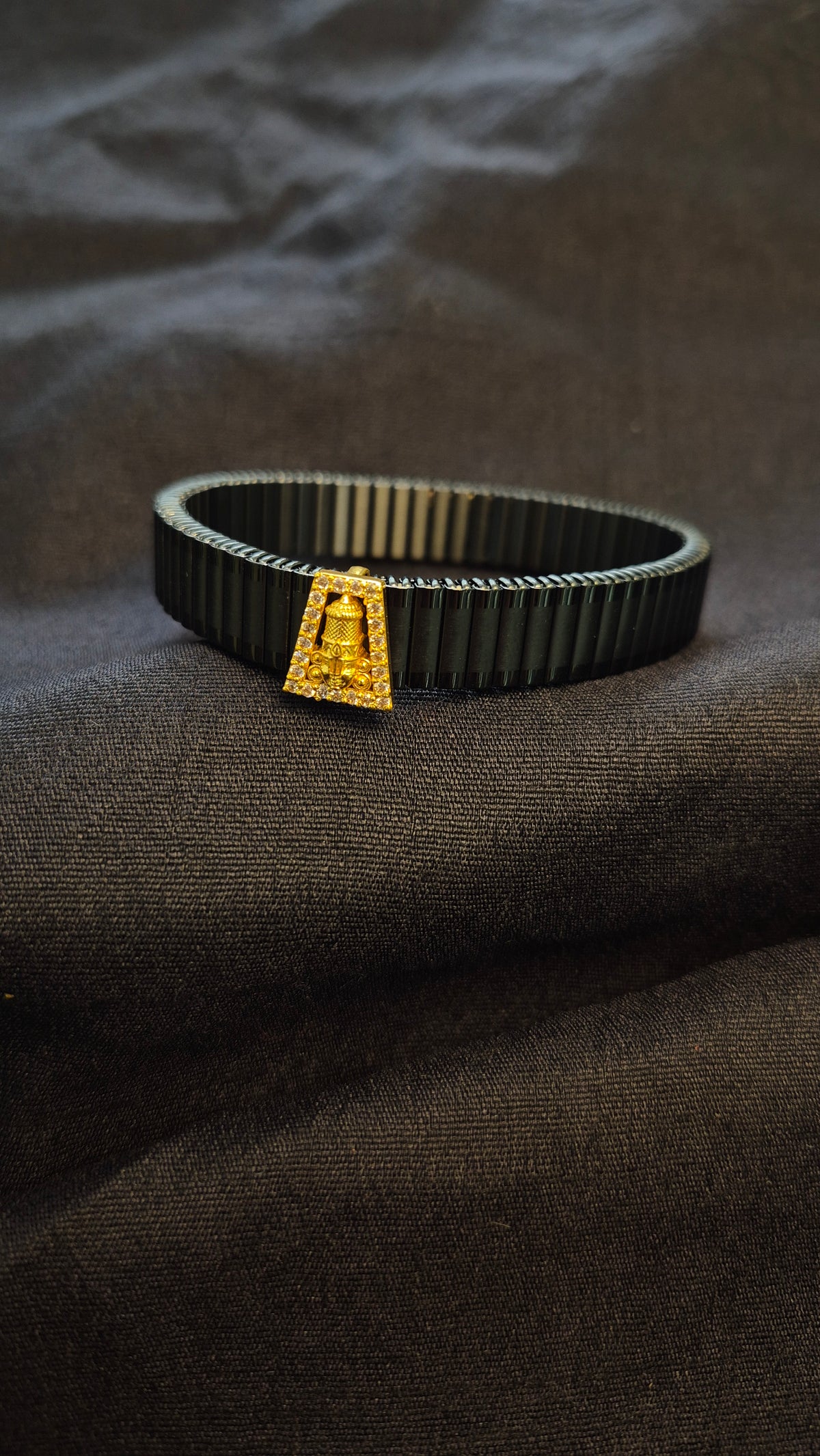 Venkateshwara swamy Rolex adjustable bracelets Black strap