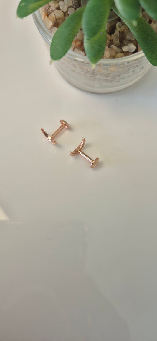 Cresent moon studs