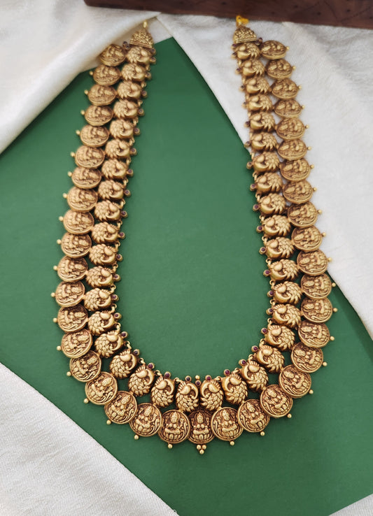 Antique Hand Nakas laxmi and peacock Haram