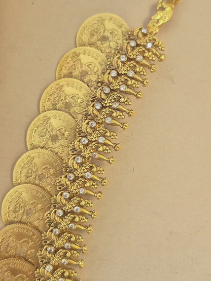 Kasu mala adorned with stones