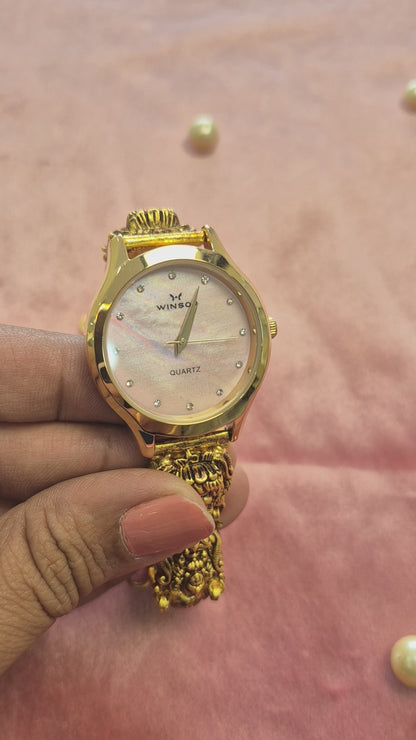 Antique silver watches Pink Mother Of Pearl(MOP) dial