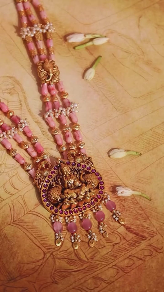 3D Coral Lakshmi Necklace