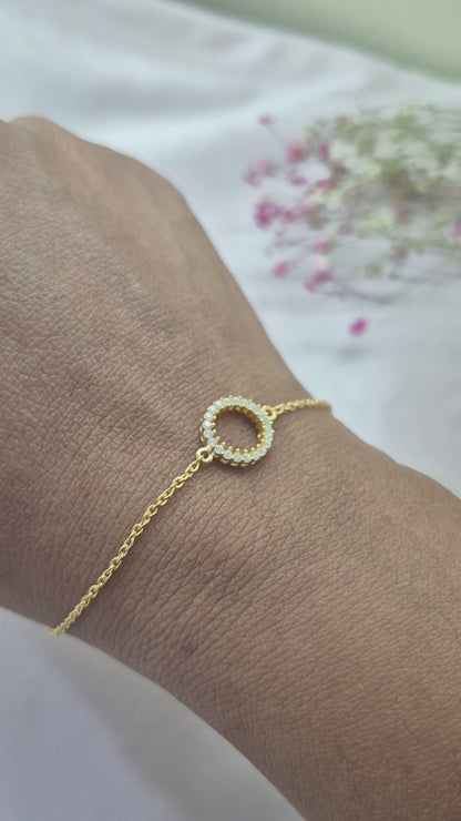 Minimal Stone Ring bracelet