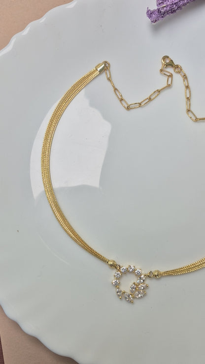 Hasli minimals cz stone rings pendant