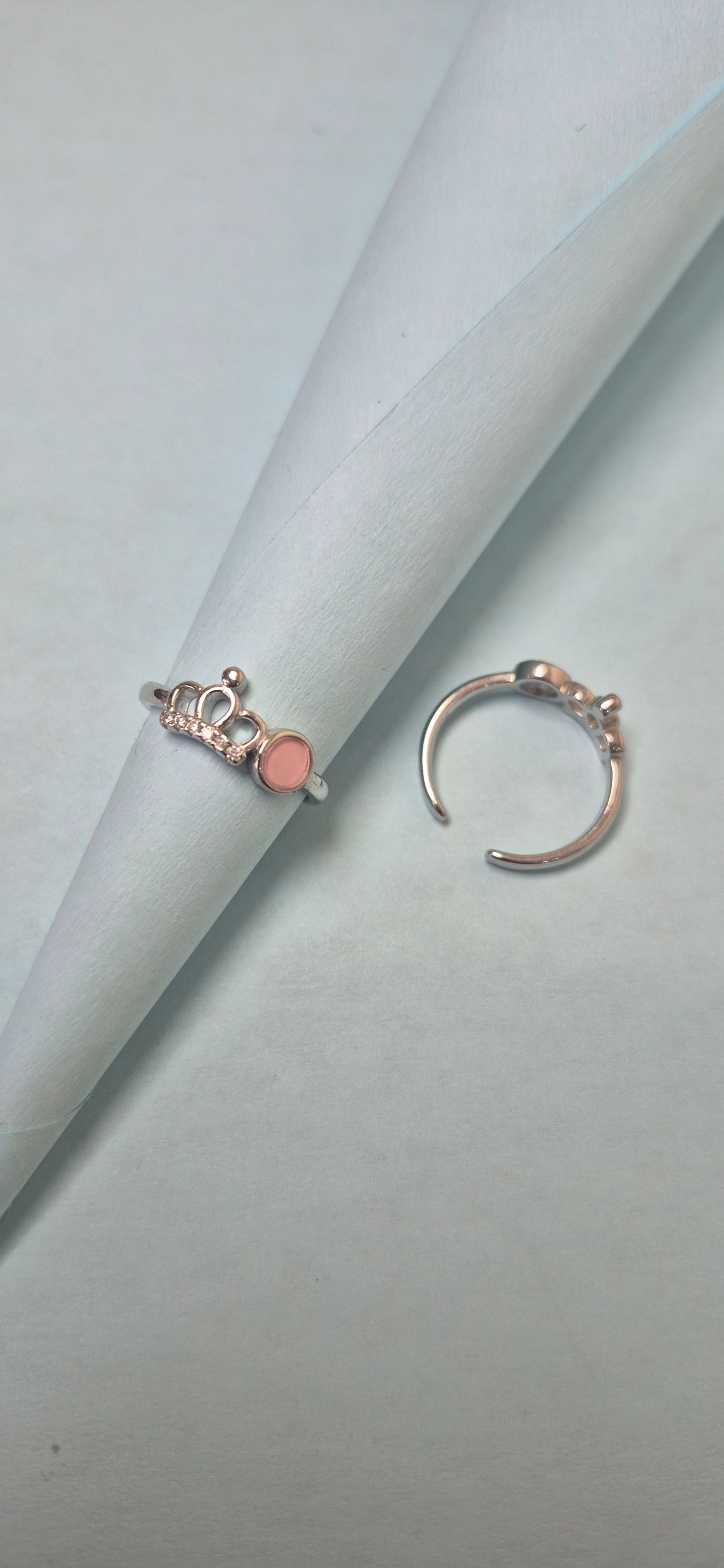 Pink Crown toe ring