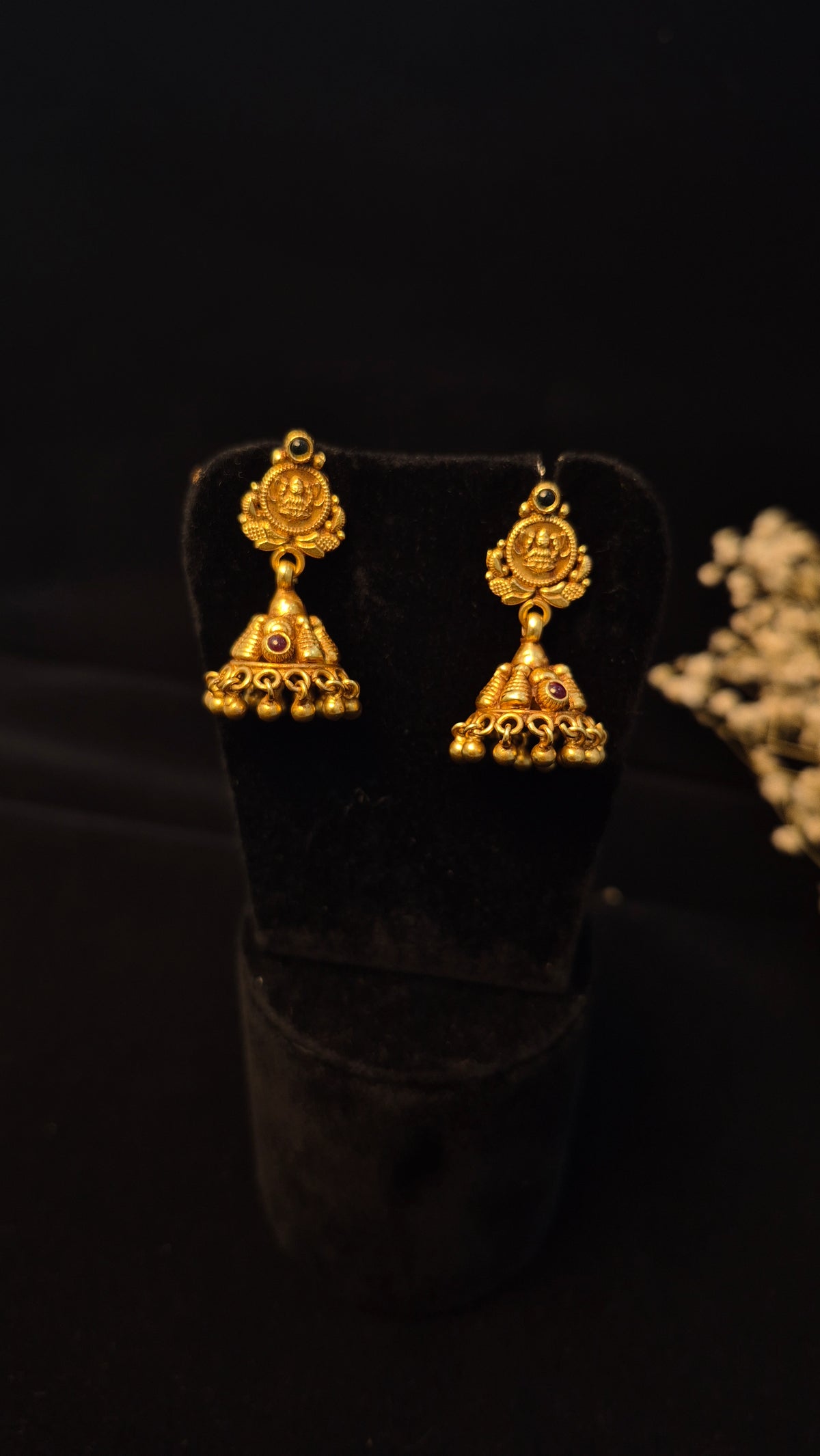 Nakas Jumka with Lakshmi kasu  gold balls (mid size)