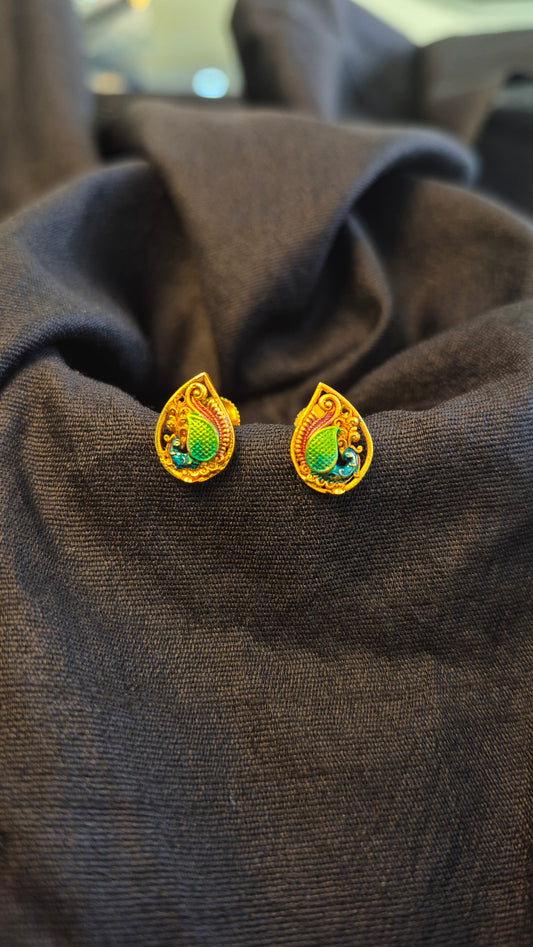 Peacock stud paper casting