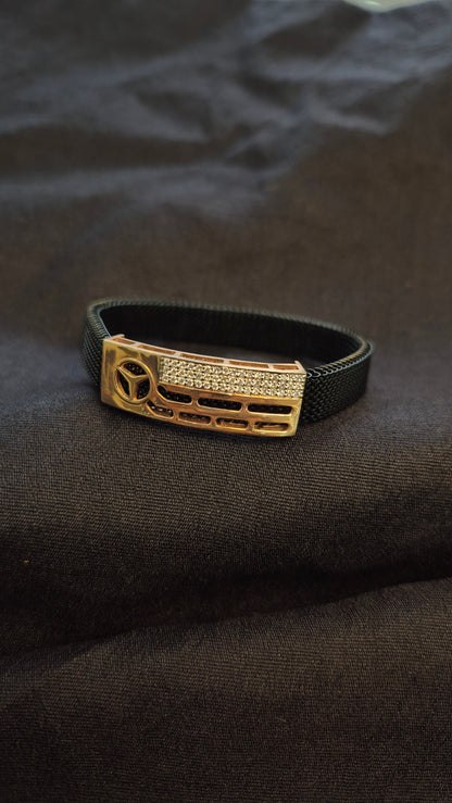 Stone Benz logo Mesh adjustable bracelets