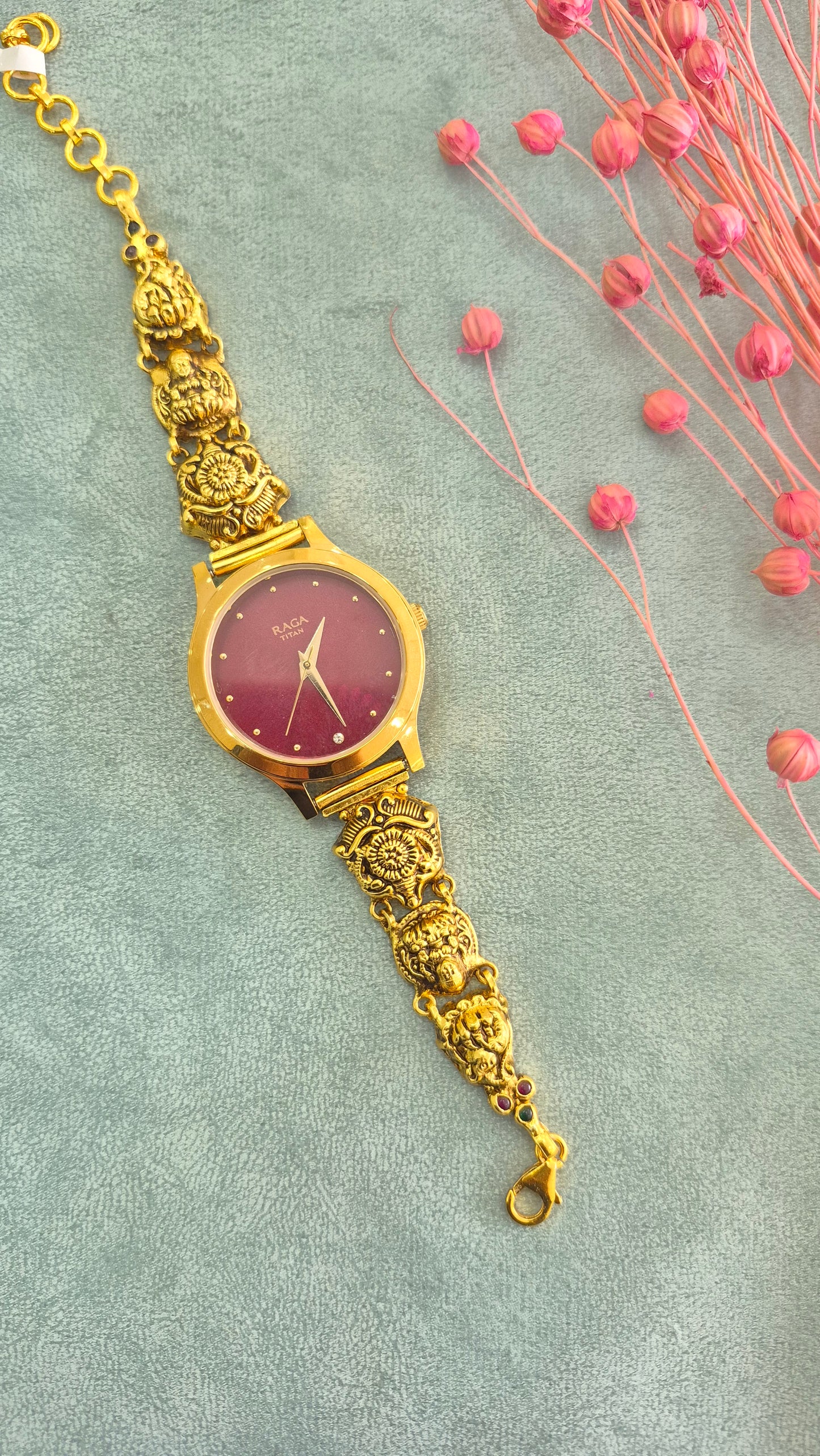 Antique watch maroon dial