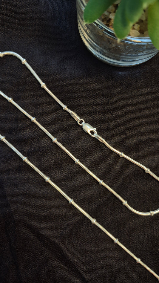 Round Snake chain with rings minimal anklets