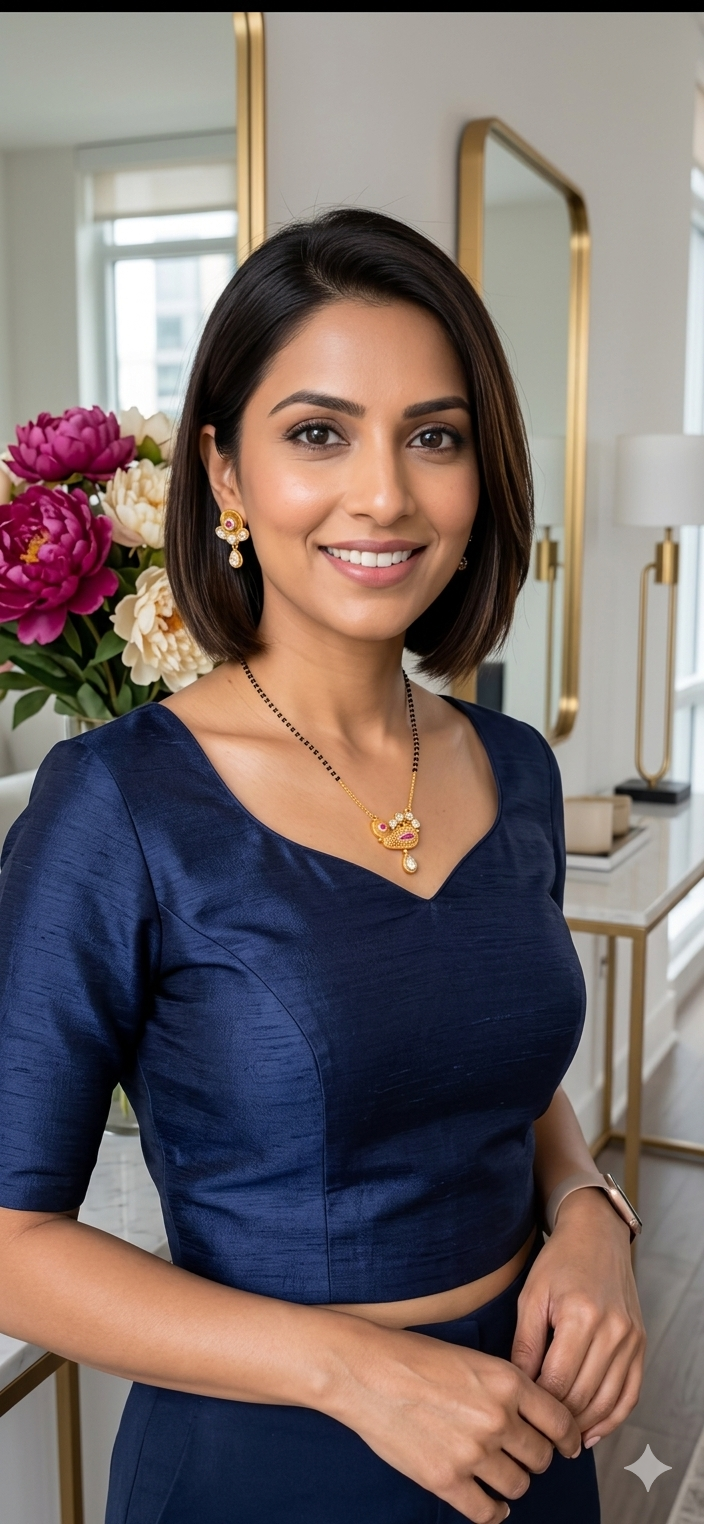 Exclusive sanch mangalsutra pendant with earrings