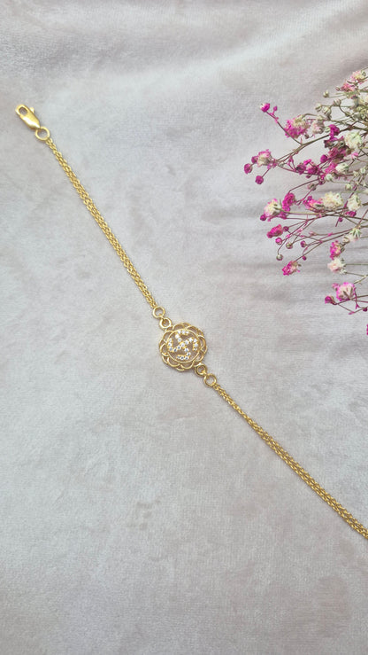 Minimal Swasthik bracelet