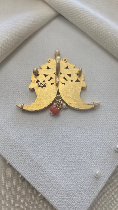 Kundan Tiger Nail pendant